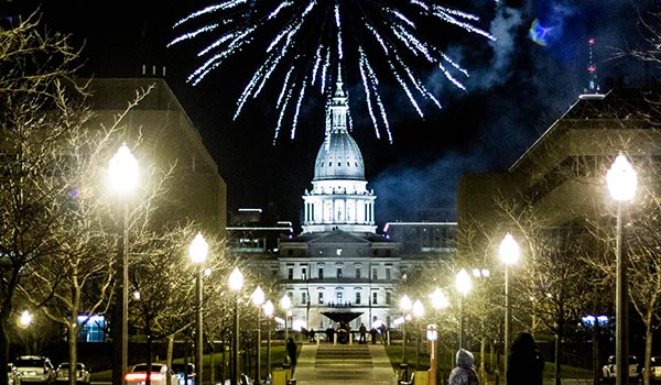 Fireworks over the Capitol at Silver Bells (2013)