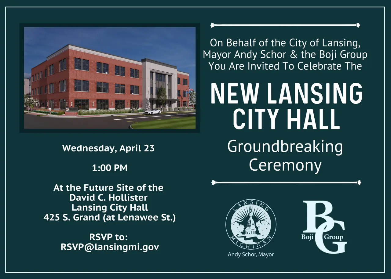 graphic for new city hall groundbreaking ceremony