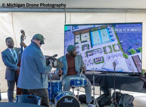 Scenes from the New Vision Lansing groundbreaking ceremony in downtown Lansing