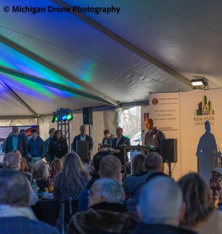 Scenes from the New Vision Lansing groundbreaking ceremony in downtown Lansing