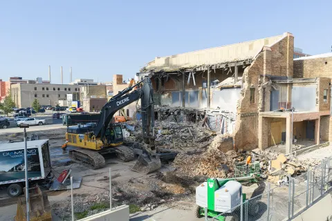 Demo of back of the former Strand Theater